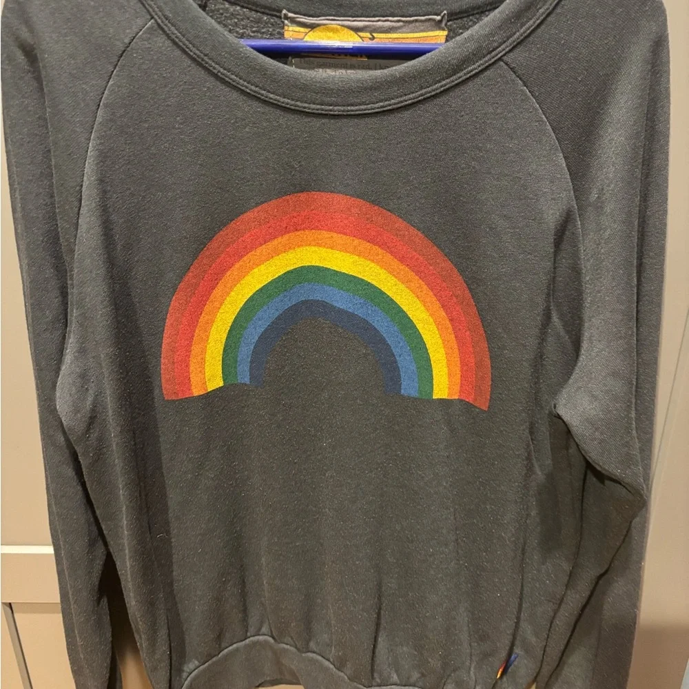 Aviator Nation rainbow ๐ graphic sweatshirt *size small - Picture 1 of 6